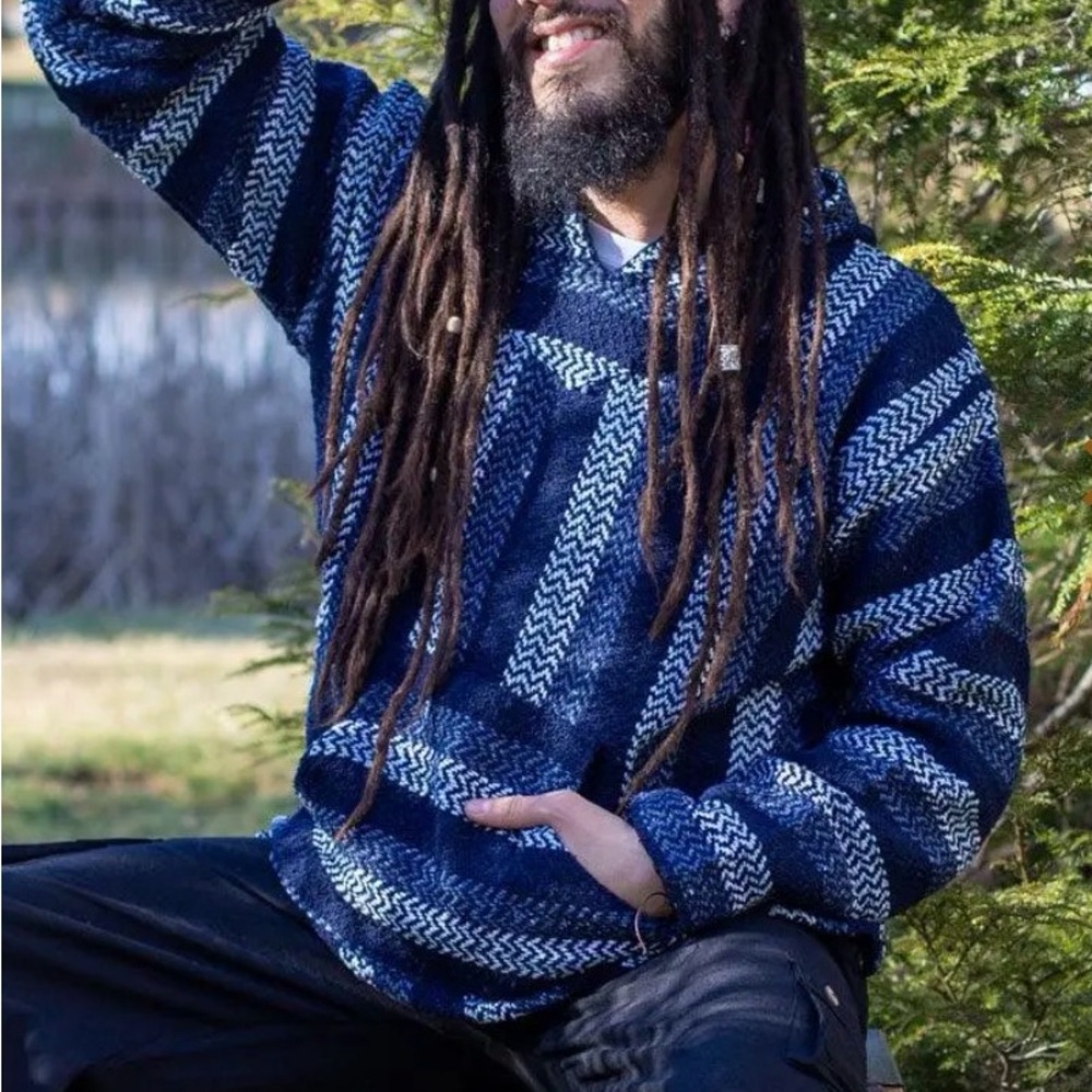 EARTHBOUND Black and Blue Plaid Jacket